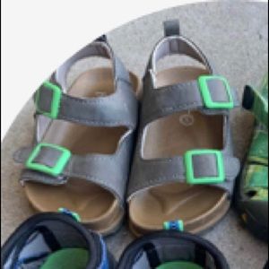 Green and grey boys sandals toddler 5
